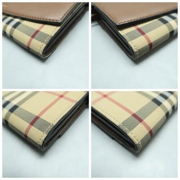 Burberry Brown Leather&Cloth Shoulder Bag 615-123024 - Picture 5 of 12